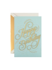 Hallmark Blue Birthday Card 3D-Effect Lettering Attachment - Image 2 of 4