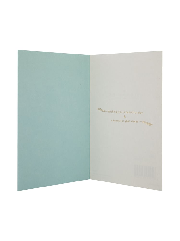 Hallmark Blue Birthday Card 3D-Effect Lettering Attachment - Image 4 of 4