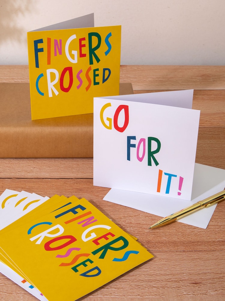 Hallmark Multi Good Luck Cards 10 Pack In 2 Bright Designs - Image 1 of 4