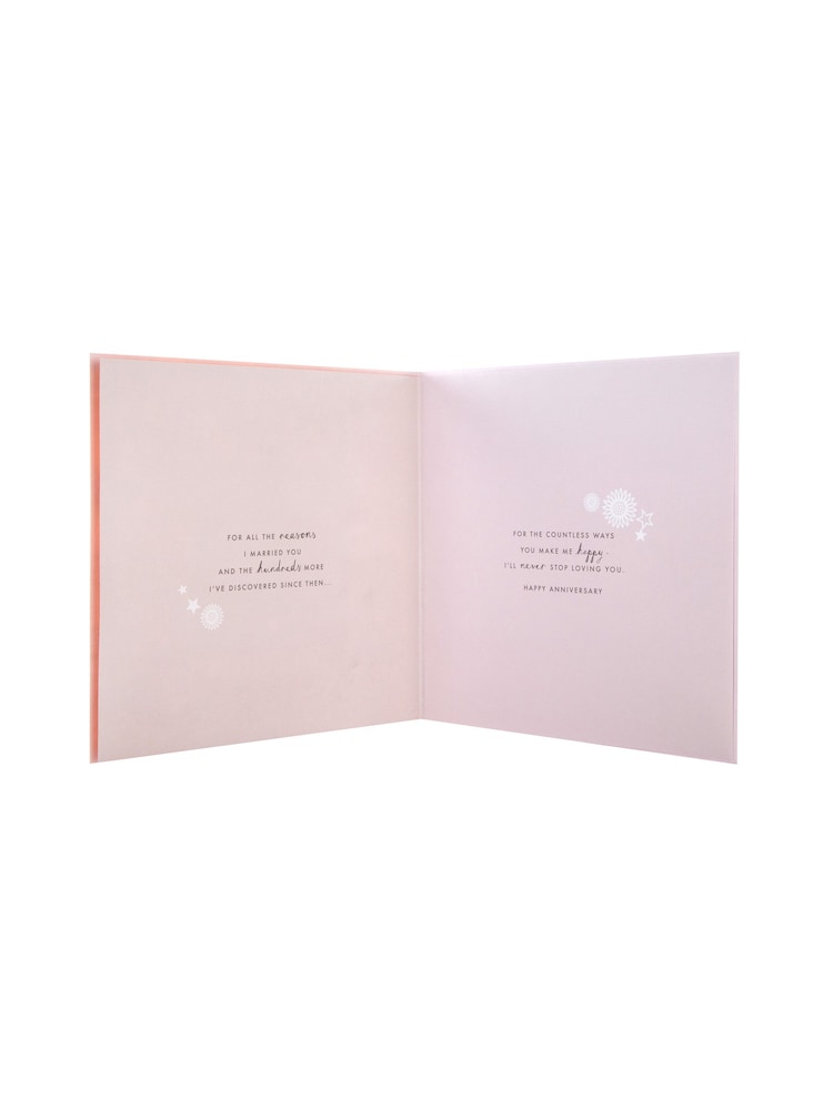 Hallmark Multi Anniversary Card for Wife Laser Cut Pattern - Image 4 of 4