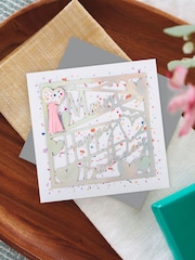 Hallmark Multi Birthday Card for Mum Die Cut Holographic Design - Image 1 of 4