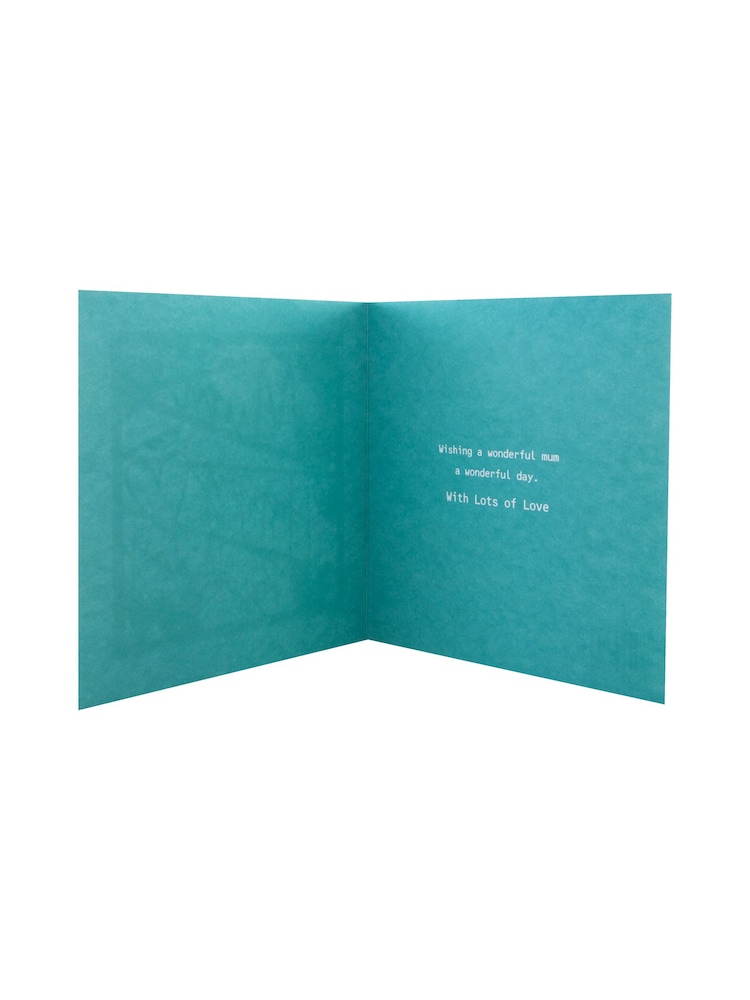 Hallmark Multi Birthday Card for Mum Die Cut Holographic Design - Image 4 of 4