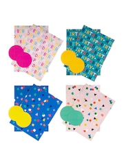 Hallmark Multi Gift Wrap 8 Sheets 8 Tags 4 Birthday Designs - Image 2 of 4