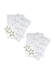 Hallmark White Celebration Gift Wrap 4 Sheets 4 Tags 1 Design - Image 2 of 4