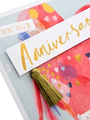 Hallmark Multi Our Anniversary Card Embellished Heart Design - Image 3 of 4