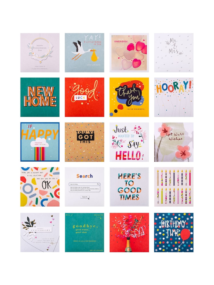 Hallmark 20 Pack Multi Assorted Cards In 20 Contemporary Designs - Image 3 of 3