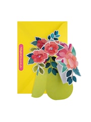 Hallmark Multi 3D Pop-Up Yellow Vase Paper Gift Flowers - Image 3 of 4