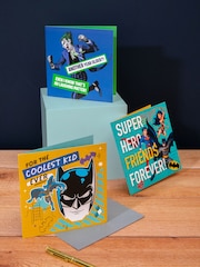 Hallmark Multi Pack of 3 Kids Birthday Cards 3 Batman Designs - Image 1 of 4