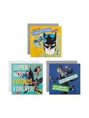 Hallmark Multi Pack of 3 Kids Birthday Cards 3 Batman Designs - Image 2 of 4