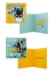 Hallmark Multi Pack of 3 Kids Birthday Cards 3 Batman Designs - Image 3 of 4