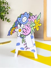 Hallmark Multi 3D Pop Up Paper Gift Flowers Spotty Vase - Image 1 of 4
