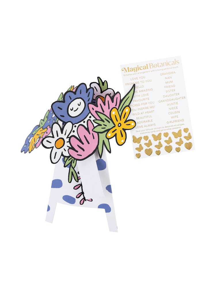 Hallmark Multi 3D Pop Up Paper Gift Flowers Spotty Vase - Image 2 of 4