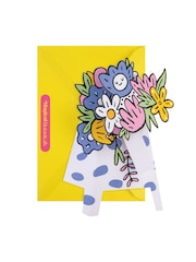 Hallmark Multi 3D Pop Up Paper Gift Flowers Spotty Vase - Image 3 of 4