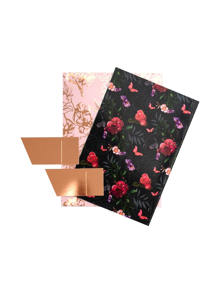 Hallmark Multi Floral Gift Wrap 6 Sheets 6 Tags 5 Designs - Image 4 of 4