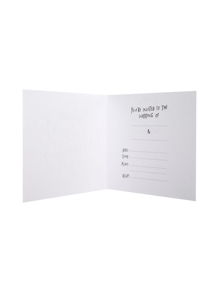 Hallmark White Wedding Invitation In 1 Cute Design Cards 20 Pack - Image 4 of 4