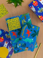 Hallmark Multi Kids Animal And Dinosaur Print Gift Wrap 4 Sheets 4 Tags - Image 1 of 4