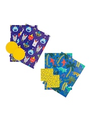 Hallmark Multi Kids Animal And Dinosaur Print Gift Wrap 4 Sheets 4 Tags - Image 2 of 4