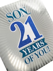 Hallmark Multi 21st Birthday Card for Son Holographic Design - Image 3 of 4