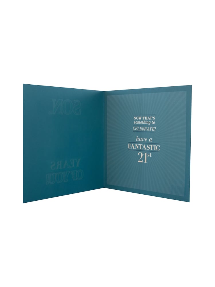 Hallmark Multi 21st Birthday Card for Son Holographic Design - Image 4 of 4