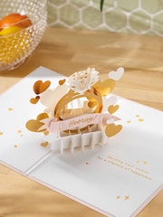 Hallmark Pink Engagement Card 3D Pop-Up Ring Celebration Design - Image 1 of 4