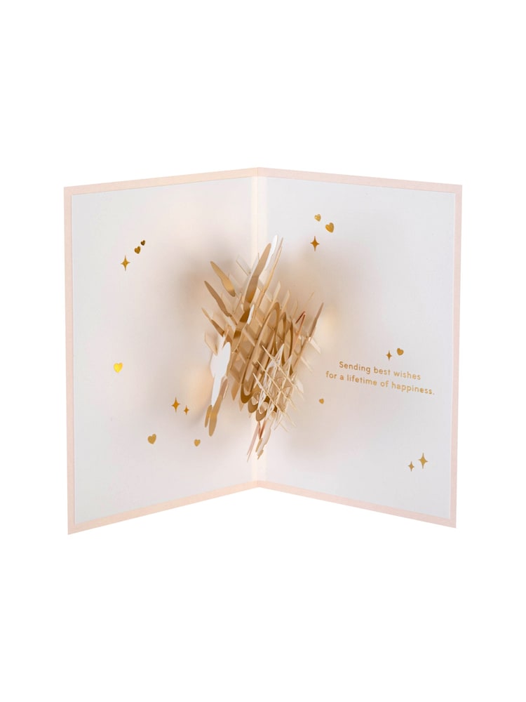 Hallmark Pink Engagement Card 3D Pop-Up Ring Celebration Design - Image 4 of 4