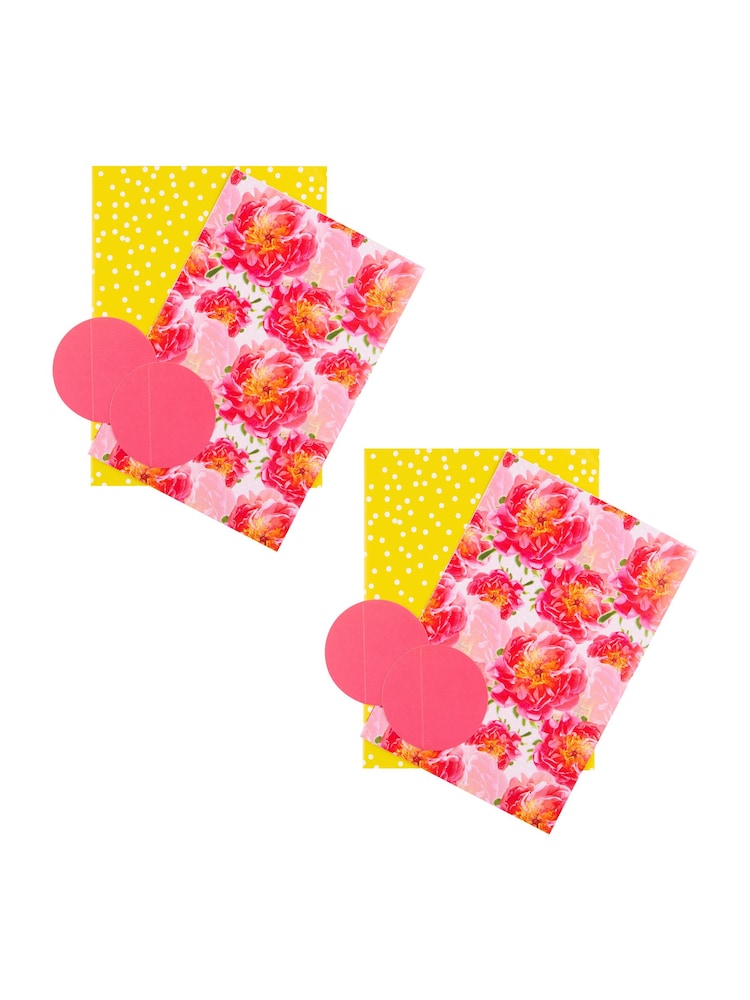 Hallmark Pink Floral And Spotty Gift Wrap 4 Sheets 4 Tags - Image 2 of 4