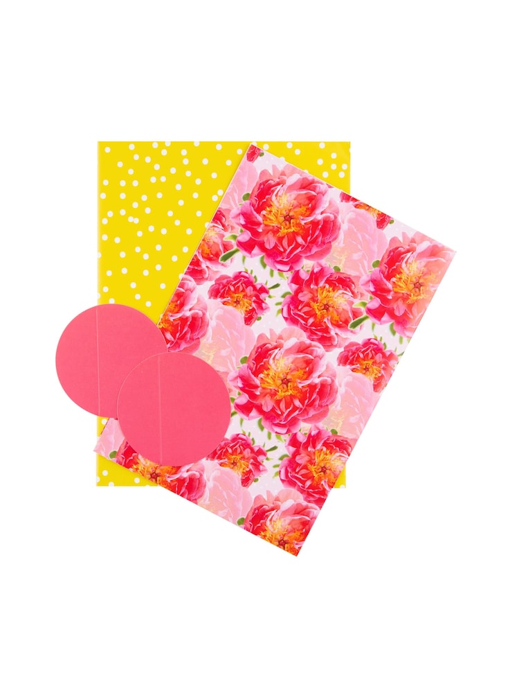 Hallmark Pink Floral And Spotty Gift Wrap 4 Sheets 4 Tags - Image 4 of 4