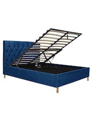 Birlea Blue Loxley Upholstered Fabric End Lift Ottoman Storage Bed - Image 5 of 5