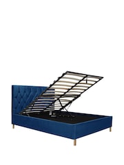 Birlea Blue Loxley Upholstered Fabric End Lift Ottoman Storage Bed - Image 9 of 9