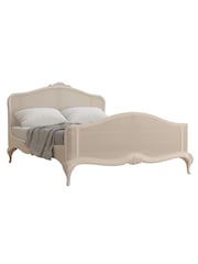 Willis & Gambier Ivory Wooden and Rattan High End Bed - Image 2 of 3