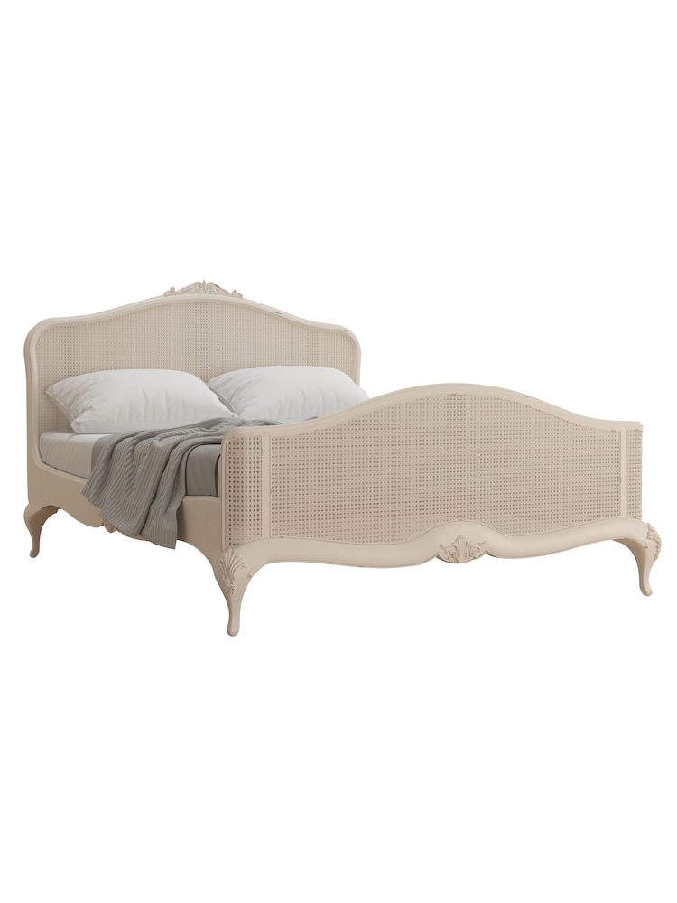 Willis & Gambier Ivory Wooden and Rattan High End Bed - Image 2 of 3