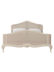 Willis & Gambier Ivory Wooden and Rattan High End Bed - Image 3 of 3