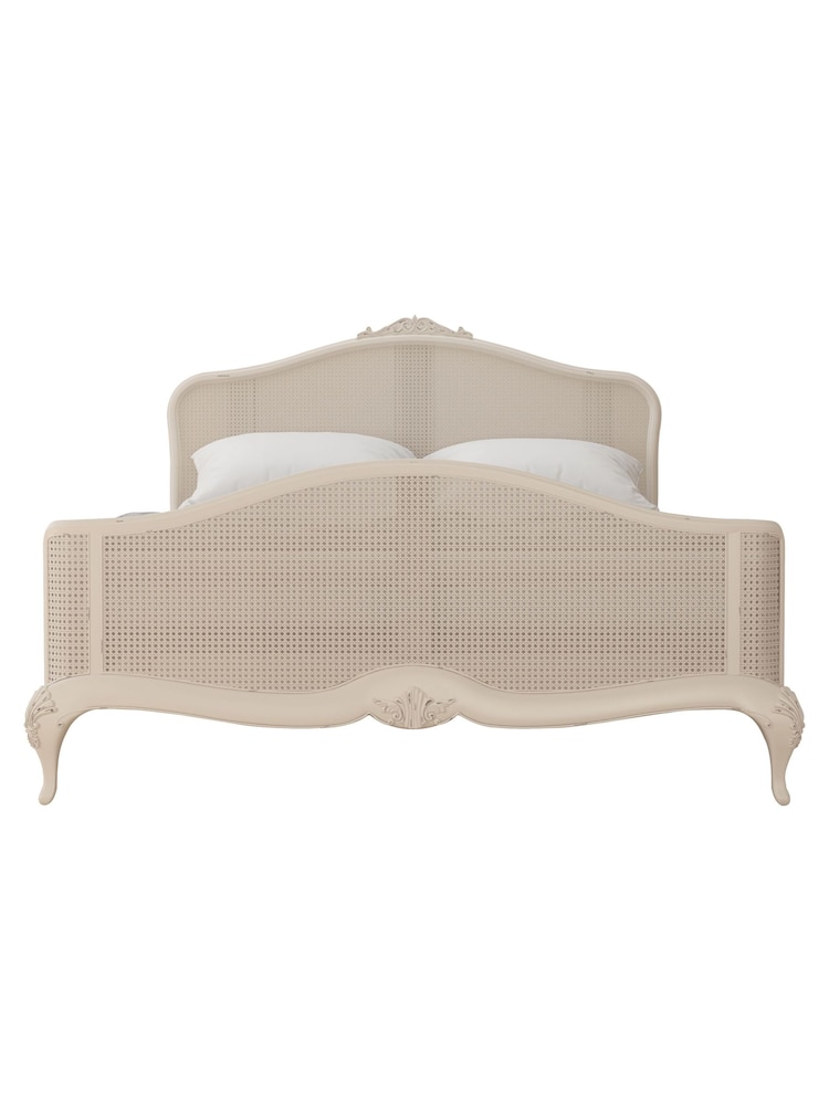 Willis & Gambier Ivory Wooden and Rattan High End Bed - Image 3 of 3