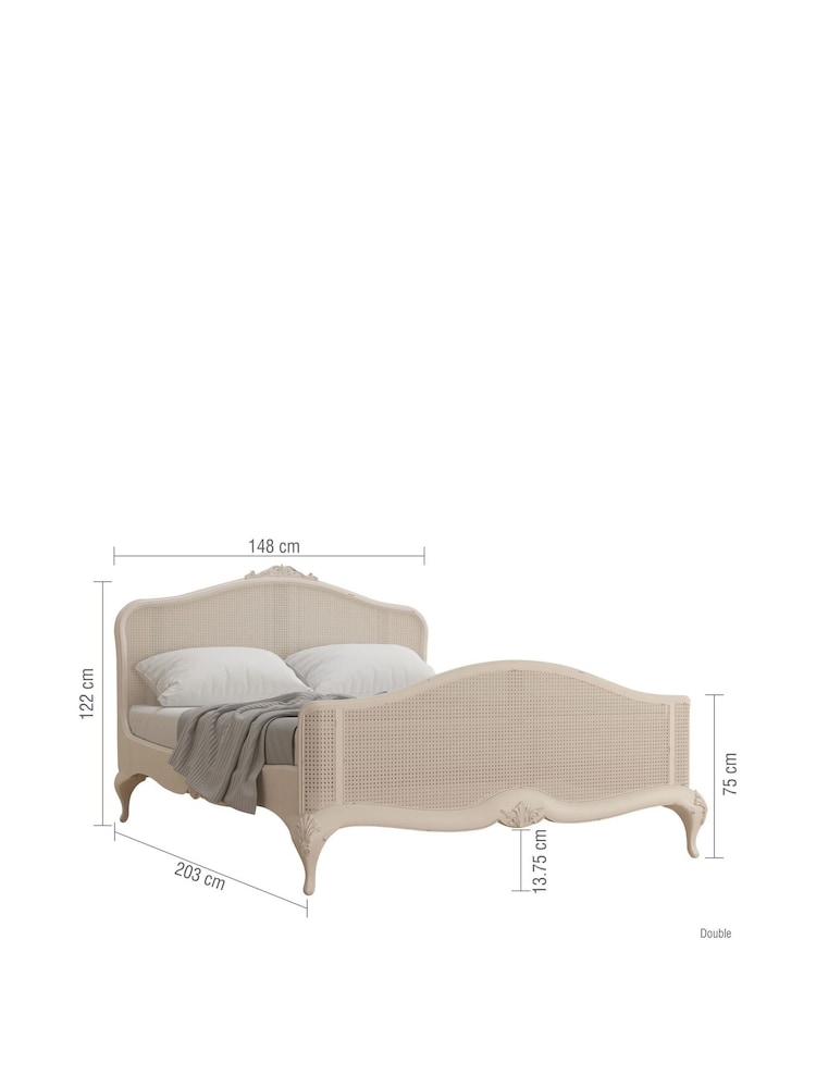 Willis & Gambier Ivory Wooden and Rattan High End Bed - Image 6 of 6 Willis & Gambier Ivory Wooden and Rattan High End Bed - Image 6 of 6