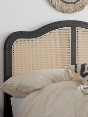 Birlea Black Leonie Wooden Rattan Bed - Image 2 of 5