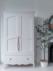 Willis & Gambier White Amelie Double Wooden Wardrobe - Image 1 of 4
