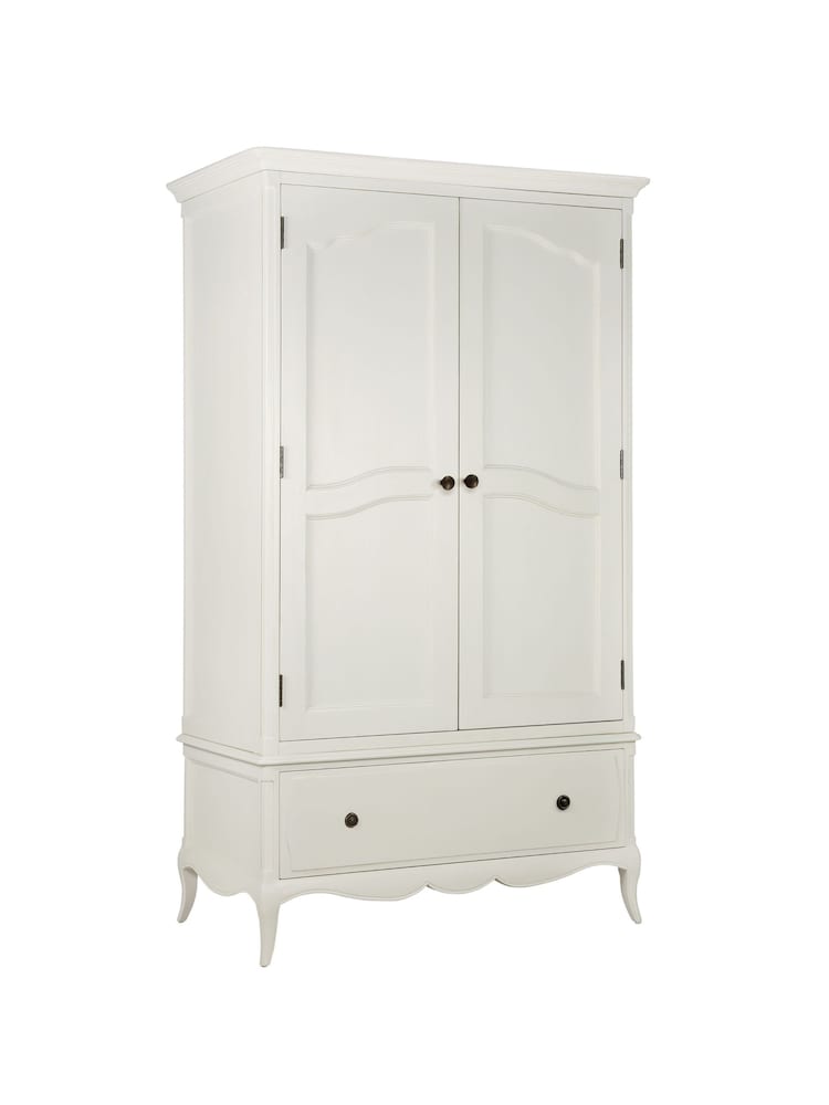 Willis & Gambier White Amelie Double Wooden Wardrobe - Image 4 of 4