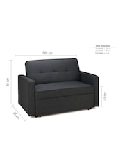 Birlea Grey Otto Upholstered Sofa Bed - Image 5 of 10