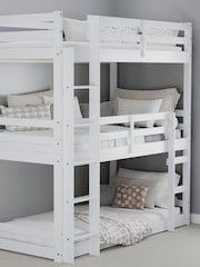Birlea White Tressa Triple Wooden Bunk Bed - Image 1 of 4
