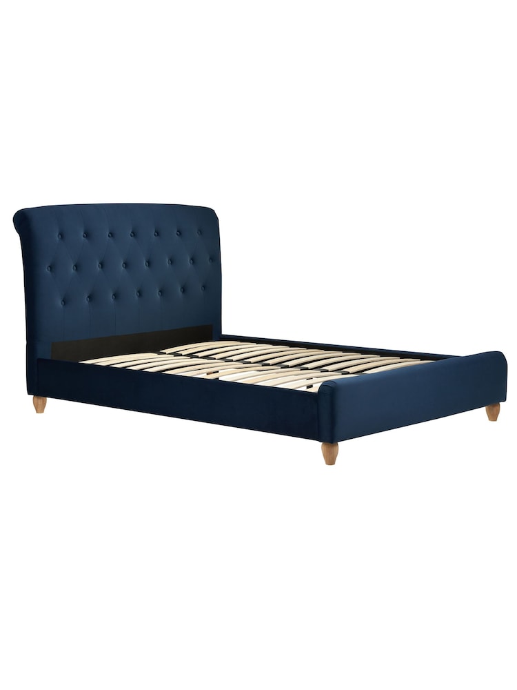Birlea Midnight Blue Brompton Upholstered Fabric Bed - Image 5 of 5