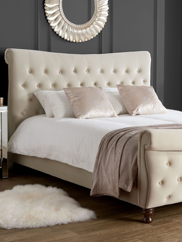 Birlea Warm Stone Copenhagen Upholstered Fabric Bed - Image 1 of 4