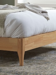 Birlea White Halfden Boucle & Wooden Bed - Image 4 of 5