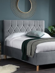 Birlea Grey Loxley Upholstered Fabric End Lift Ottoman Storage Bed - Image 1 of 5