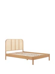 Birlea Oak Margot Wooden Rattan Bed - Image 6 of 9