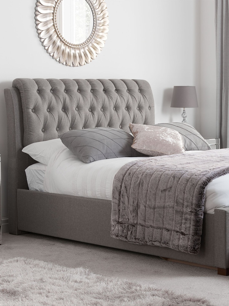 Birlea Grey Valentino Upholstered Fabric Bed - Image 1 of 5