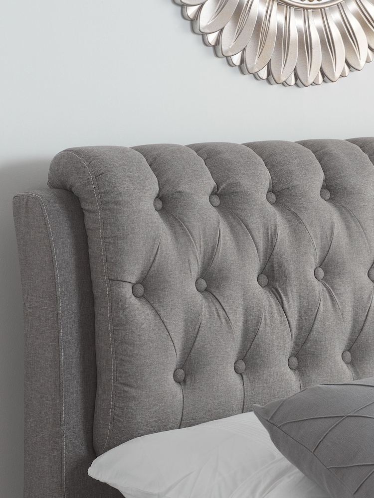 Birlea Grey Valentino Upholstered Fabric Bed - Image 2 of 5