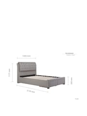 Birlea Grey Valentino Upholstered Fabric Bed - Image 8 of 9