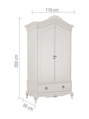 Willis & Gambier Grey Etienne Wooden Double Wardrobe - Image 5 of 5