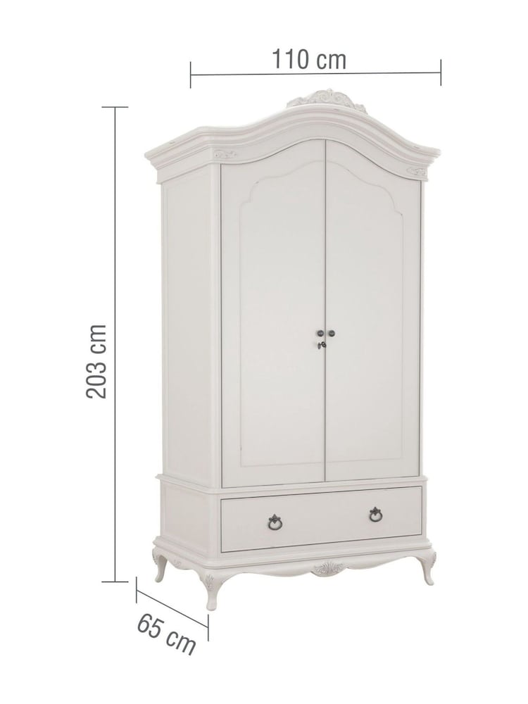Willis & Gambier Grey Etienne Wooden Double Wardrobe - Image 5 of 5 Willis & Gambier Grey Etienne Wooden Double Wardrobe - Image 5 of 5
