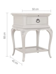 Willis & Gambier Grey Etienne 1 Drawer Bedside Chest - Image 5 of 5